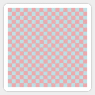 Wonky Checkerboard, Pink and Blue Magnet